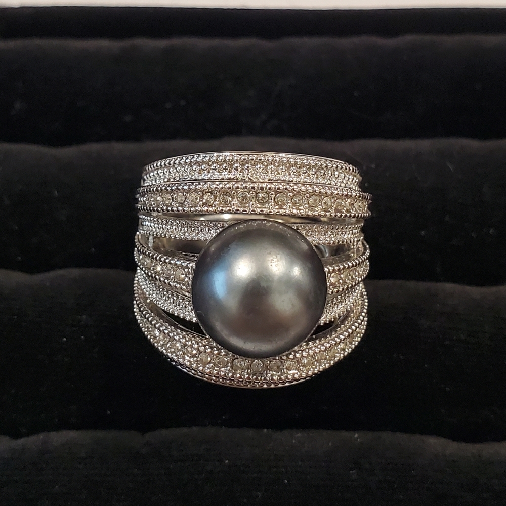 Silverstone Black Pearl Ring